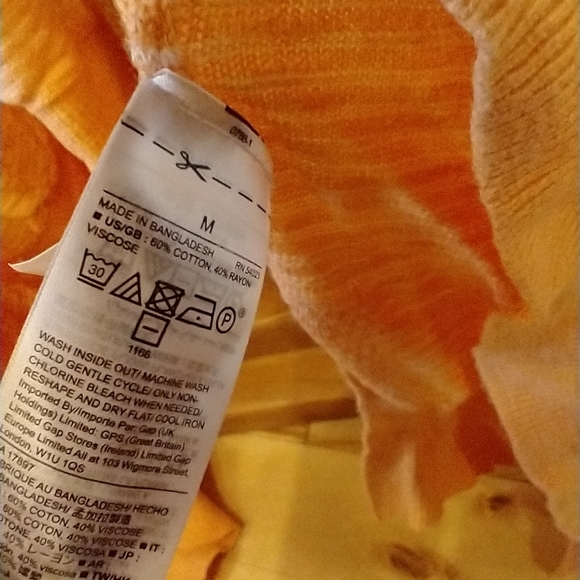 M Gap cream cycle orange and white striped 🍊 cardigan - Picture 8 of 10